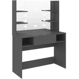 vidaXL vidaXL, Schminktisch mit Led-beleuchtung 100x40x135 cm) Mdf Grau