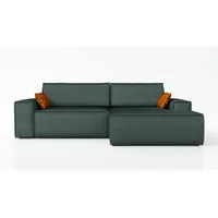 Mebloland Ecksofa TOR mit Schlaffunktion. Farbe: Jungle Green. -