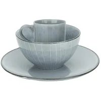 Intirilife Geschirrset 12-tlg. grau