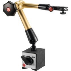 HG Hydraulisches Magnet-Messstativ (mit Fuß) mit mechanischer Feineinstellung am Uhrenhalter, Ausladung: 260 mm