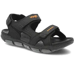 Schwarze Sandalen Wrangler Sportliche Herrenschuhe, 42
