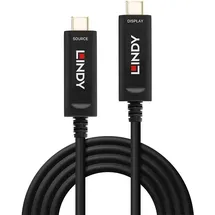 Lindy Anschlusskabel USB-C® Stecker, USB-C® Stecker 15.00m Schwarz