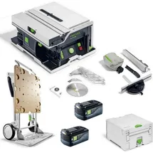 Festool Akku Tischkreissäge CSC SYS50 EBI-Basic + Untergestell + 2xAkku Säge Set