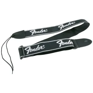 Fender Gitarrengurt Running Logo Strap Black/White