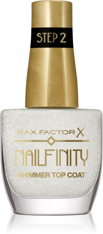 Max Factor Nailfinity Shimmer Top Coat Gel-Decklack für die Fingernägel für schimmernden Glanz Farbton 102 Starry Veil 12 ml