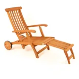 STEAMER Gartenliege Sonnenliege Liegestuhl Gartensessel Holzliege Relaxliege Neu