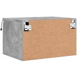 vidaXL Wand-Nachttische mit LED-Leuchten 2 Stk. Betongrau