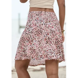 VIVANCE Jerseyrock Damen Blumendruck/Creme-Mauve/Weiß Minirock 36