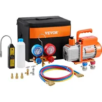 Vevor 4,5 CFM AC-Vakuumpumpe und Manifold-Messgeräte-Set, kompatibel mit den