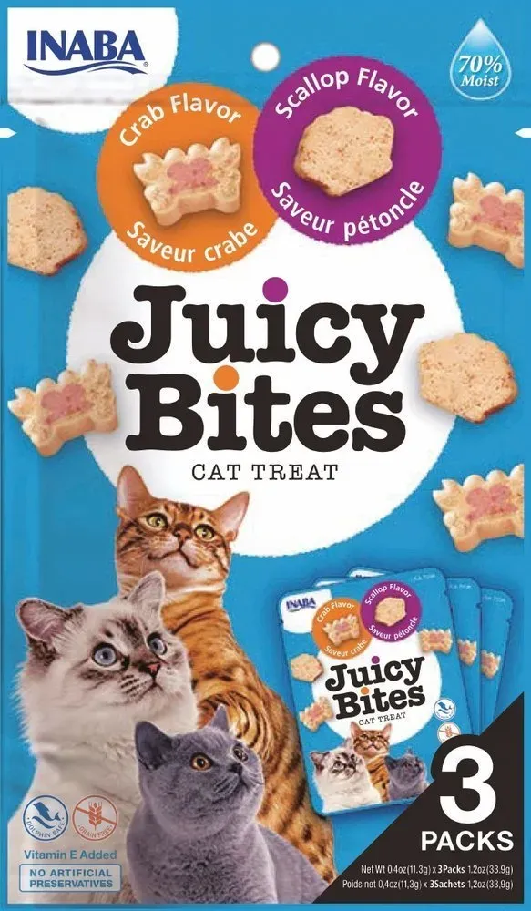 INABA Ciao Juicy Bites - Jakobsmuschel und Krabem 3x11,3g (Rabatt für Stammkunden 3%)