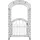 deluke Pforte DELHI mit Rosenbogen 215 x 115 cm Braun/Schwarz Stahl