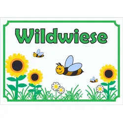 Schild Wildwiese waagerecht A3 (297x420mm)