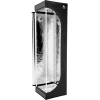 Caluma Growzelt 0,4 x 0,4 x1,6 m – Indoor Anbauzelt mit hochreflektierender Innenbeschichtung, stabilem Metallrahmen und Bodenwanne