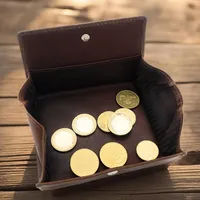 lemasi Geldbörse Portemonnaie Geldbeutel Wiener Schachtel vintage Rindleder