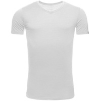 Kaipara - Merino Sportswear Funktionsshirt Merino Shirt Herren Kurzarm Slimfit V-Neck 150 (1-tlg) aus reiner Merinowolle Made in Germany weiß XXL