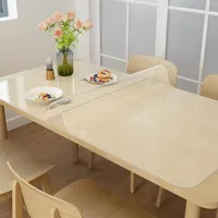 NATRKE Schreibtischunterlage Transparent, Groß 120x60cm Schreibunterlage klare Durchsichtige Schreibtischmatte Unterlage Tischschoner rutschfeste Runde Kanten Schreibunterlage für Büro und Zuhause