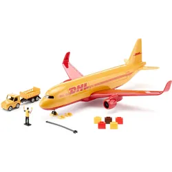 DHL Frachtflugzeug mit Zubehör