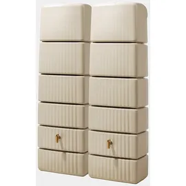 4rain Slim Wandtank Set 2 x 330 l inkl. Verbinder sandbeige
