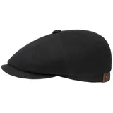 Stetson Hatteras Schirmmütze Damen Herren Flat Cap mit Wolle Kaschmir Herbst Winter Flanelfutter schwarz 64 cm - 64