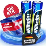 Wilhelm 100) AA Mignon Wilhelm Universal Batterien im Shrink LR6