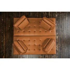 KAWOLA Schlafsofa Wiolo Leder cognac