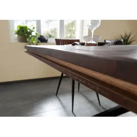 Massivmoebel24 Esstisch Mango 210x107x76 braun lackiert STILMÖBEL #121