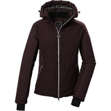 killtec Damen Skijacke/Funktionsjacke mit abzippbarer Kapuze und Schneefang KSW 104 WMN SKI JCKT, dunkelweinrot, 40, 42041-000