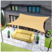 luxuskollektion Sonnensegel rechteckig wasserdicht 95 UV Schutz Garten 2.5x3.5 Sand