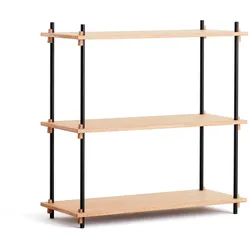 MOEBE - Shelving System Low, Eiche geölt / schwarz
