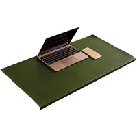 Rutschfeste Schreibtischunterlage mit Kantenschutz, Schreiben Matte für Computer Tastatur PC und Laptop, Wasserdichte PU Leder Groß Mauspad Tischunterlage Tischschoner,Grün,120X60cm
