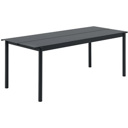 Muuto - Linear Steel Tisch, 200 x 80 cm, schwarz