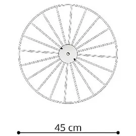 Sollux Lighting Pendelleuchte Designleuchte Hängelampe Retro Rad Wohnzimmerlampe schwarz D 45 cm
