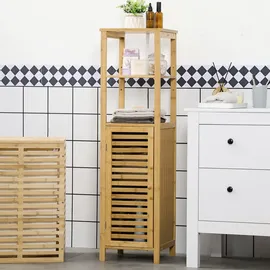 kleankin Badezimmerschrank 29,9 x 120 x 32,9 cm Bambus