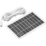 Alomejor Solarpanel-Ladegerät 2W 5V Solar Power Bank Externer Akku für Smartphones, Tablets und Wandern, Camping