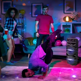 Pyle Audio Pyle Bluetooth Lautsprecher - PA Anlage, Karaoke Maschine, Musikbox Groß, Partybox, Dual 8” Subwoofer, Tragbare Musikboxen 600W mit wiederauflad...