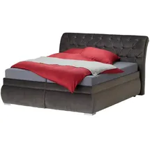 deinbett Polsterdoppelbett ¦ grau ¦ Maße (cm): B: 200 H: 116