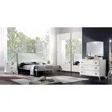 Xlmoebel Schlafzimmer-Set Schlafzimmer Set Bett 2x Nachttische Kommode 6tlg.Design Luxus neu, (6-tlg., Schlafzimmer-Set), Hergestellt in Europa weiß