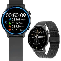 Smartwatch Sportband SB-350 Bluetooth, Musiksteuerung, Schrittzähler, etc. IP68, Fitnessuhr, Herzfrequenzmesser Schwarz - Schwarz