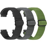 TumpCez Elastische Uhrenarmbänder,16mm 18mm 19mm 20mm 22mm Schnellverschluss Nylon Armband Verstellbare Aatmungsaktive Sportbänder Ersatzarmband für Herren Damen