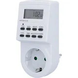 Unitec Wochenzeitschaltuhr digital | für den Innenbereich | Tages- und Wochenprogrammierung | LCD-Anzeige | weiß