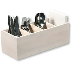 KESPER Besteckkasten, Bambus, weiß, FSC 57850