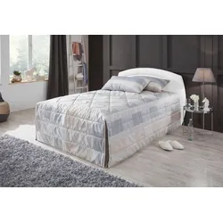 Polsterbett, weiß, B:150cm L:210cm, Bezug Bett: Kunstleder, Bonnell-Federkernmatratze: 51% Polypropylen, 39% Polyester und 10% Baumwolle, Kaltschaummatratze: 100% Polyester, Bezug abnehm- und waschbar bis 60u00b0C, WESTFALIA SCHLAFKOMFORT, Betten, inkl. Bettkasten bei Ausführung mit Matratze
