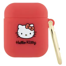 HELLO KITTY Silikon 3D Head Hülle AirPods 1/2 – Fuchsia