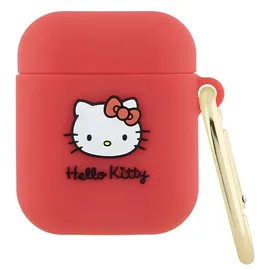 HELLO KITTY Silikon 3D Head Hülle AirPods 1/2 – Fuchsia