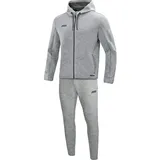 Jako Premium Basics Jogginganzug mit Kapuze grau meliert S