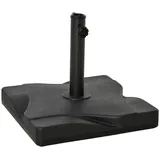 Outsunny Schirmständer Kunststoff/Metall 41,5 x 41,5 cm Schwarz