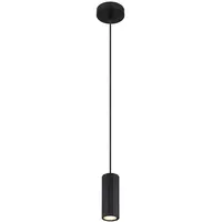 GLOBO Lighting - Pendellampe Esstischleuchte schwarz Wohnzimmerlampe Hängeleuchte zylindrisch,