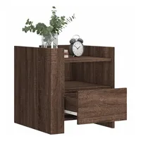 VidaXL Nachttisch Braun Eichen-Optik 45x50x50 cm Holzwerkstoff