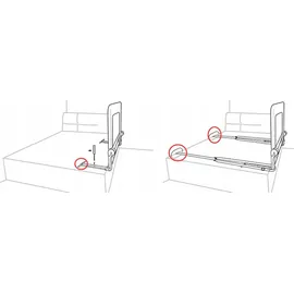 OEM Schutzbettgitter 180 x 42 x 35 cm Nukidograu