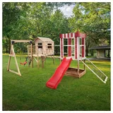 Home Deluxe Spielpark WUNDERLAND Natur inkl. Schaukel und Rutsche